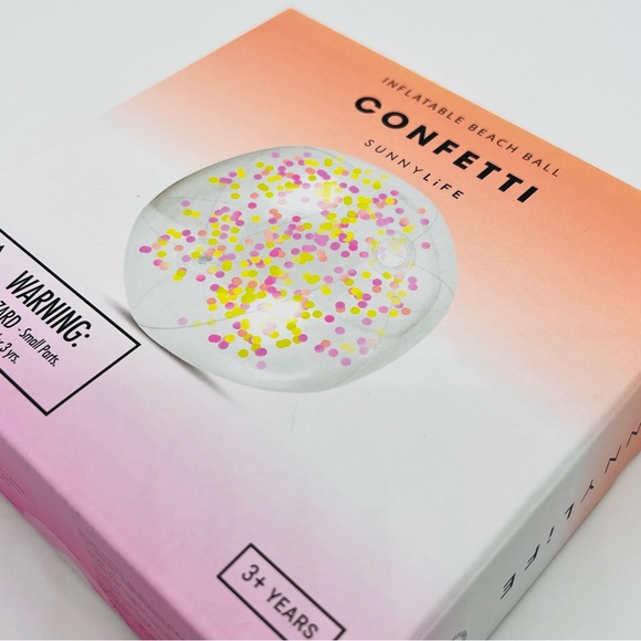 Sunny life Confetti Inflatable Beach Ball - Picture 2 of 6